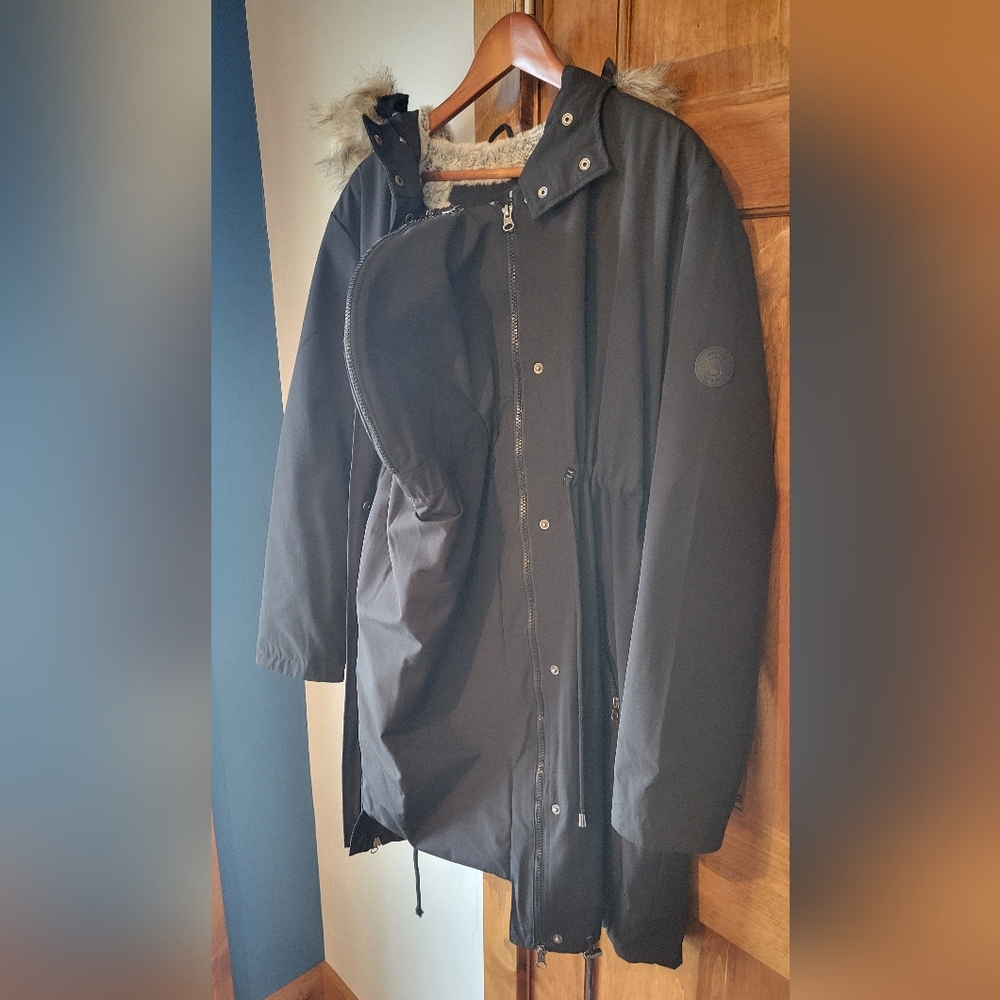 Black Seraphine 3 in 1 maternity coat